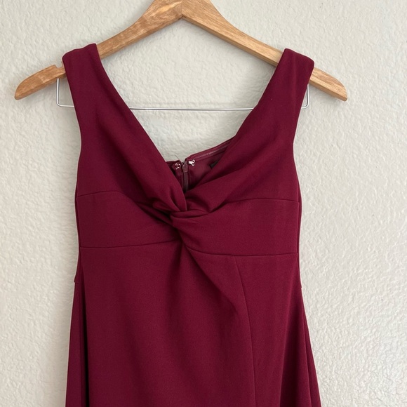 NWOT Behold My Love Burgundy Off-The-Shoulder Twist-Front Maxi Dress - Picture 6 of 9
